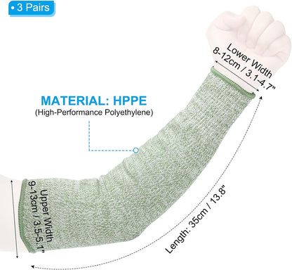 Cut Resistant Sleeve Arm Safety Protectors Sleeves Forearm Sleeve HPPE Level 5 Protection