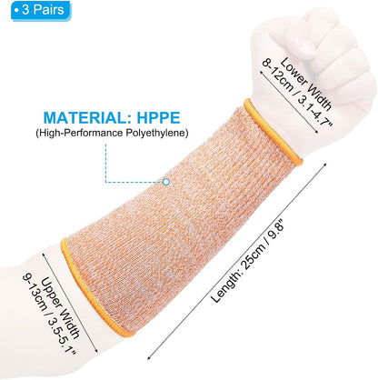 Cut Resistant Sleeve Arm Safety Protectors Sleeves Forearm Sleeve HPPE Level 5 Protection