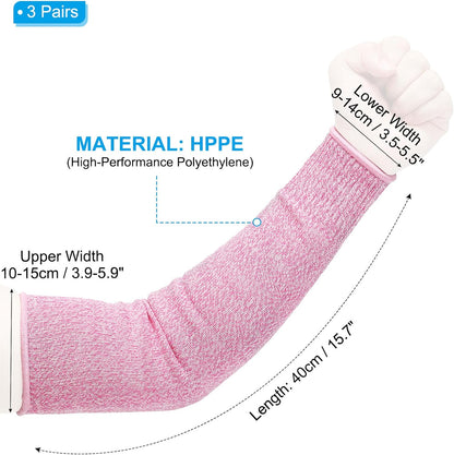 Cut Resistant Sleeve Arm Safety Protectors Sleeves Forearm Sleeve HPPE Level 5 Protection