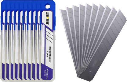 18mm Utility Knife Replacement Blades,60 Degree Snap Off SK4 Steel Blades for Retractable Cutting Knives, Hobby, Craft Knife, Box Cutter 20PCS
