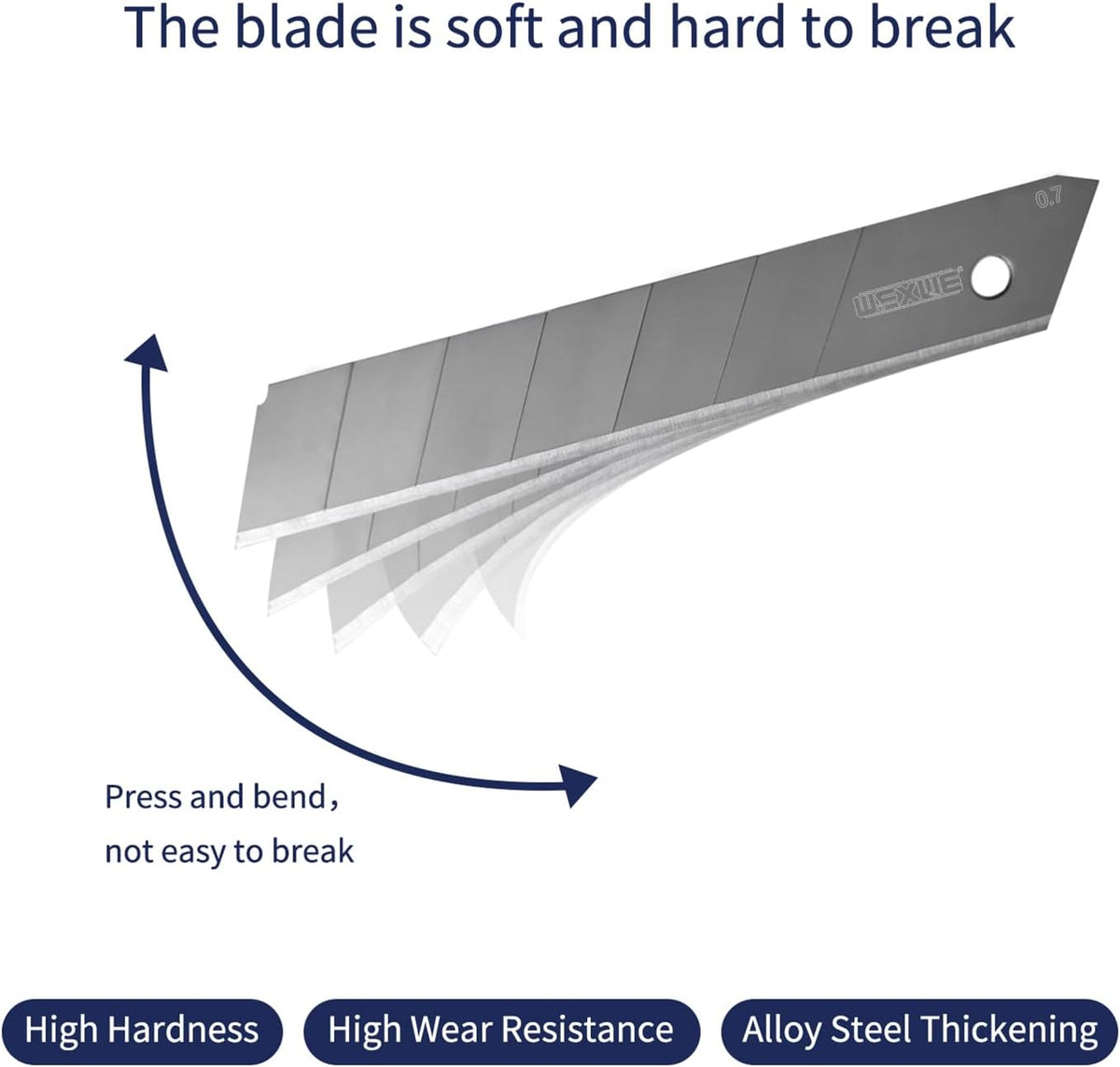 18mm Utility Knife Replacement Blades,60 Degree Snap Off SK4 Steel Blades for Retractable Cutting Knives, Hobby, Craft Knife, Box Cutter 20PCS