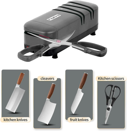 kitchen knife sharpener electric knife scissor sharpener 50w at 12.6-Degree Bevel to Quickly Sharpen Polish Slotted Screwdriver Sharpen with Replaceable Wheels S820