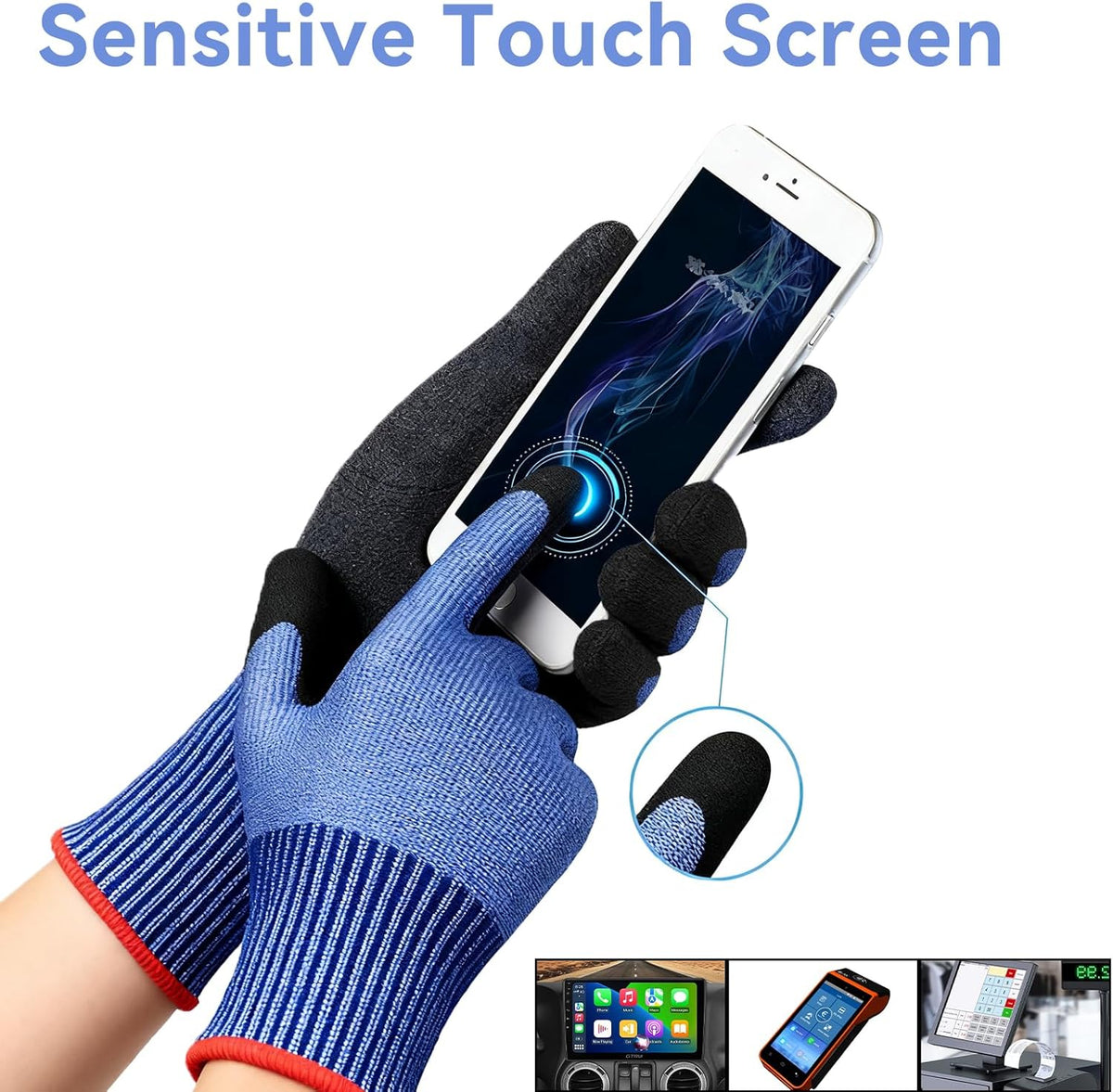 Cut Resistant Gloves for Men – Abrasion Resistance, Non-Slip Safety Cut Gloves for Industrial, Kitchen