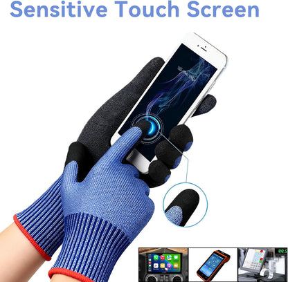 Cut Resistant Gloves for Men – Abrasion Resistance, Non-Slip Safety Cut Gloves for Industrial, Kitchen
