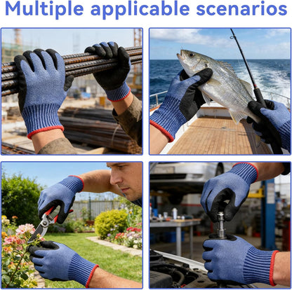 Cut Resistant Gloves for Men – Abrasion Resistance, Non-Slip Safety Cut Gloves for Industrial, Kitchen