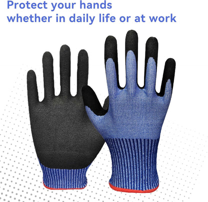 Cut Resistant Gloves for Men – Abrasion Resistance, Non-Slip Safety Cut Gloves for Industrial, Kitchen