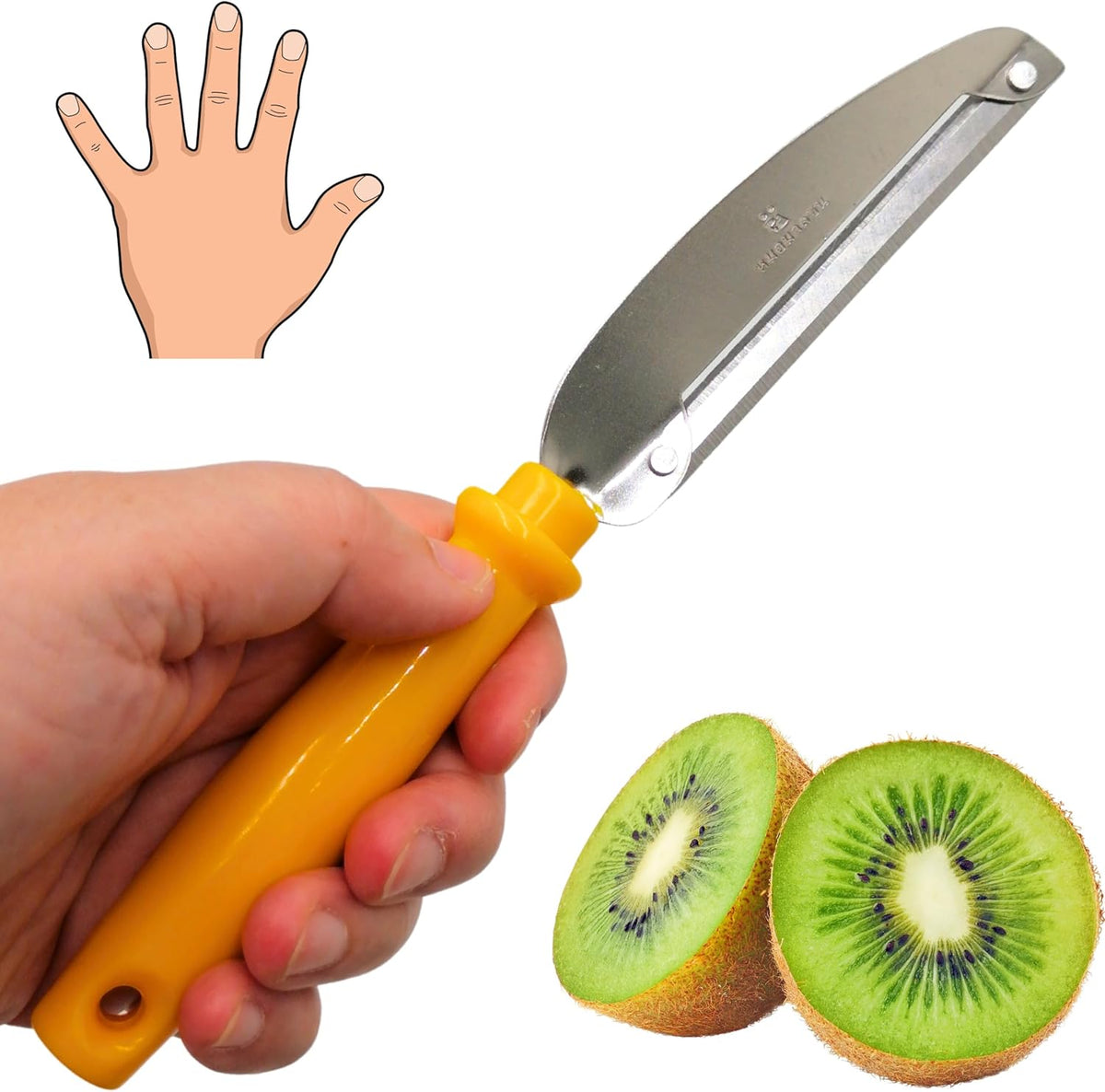 Left Hand Peeler, Left Handed Peelers for Kitchen, Double Blade Cutter Fruits and Vegetables Knife, Cut Slice and Peeling Knives, Ultra Sharp Blade Kitchen Knife
