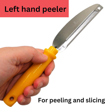 Left Hand Peeler, Left Handed Peelers for Kitchen, Double Blade Cutter Fruits and Vegetables Knife, Cut Slice and Peeling Knives, Ultra Sharp Blade Kitchen Knife