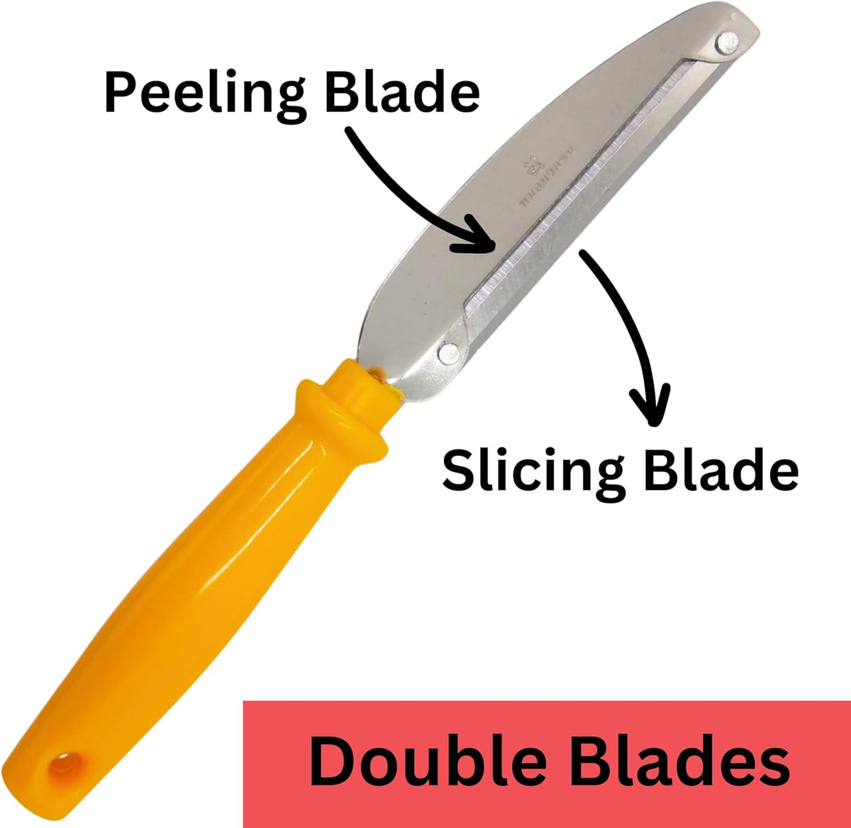 Left Hand Peeler, Left Handed Peelers for Kitchen, Double Blade Cutter Fruits and Vegetables Knife, Cut Slice and Peeling Knives, Ultra Sharp Blade Kitchen Knife