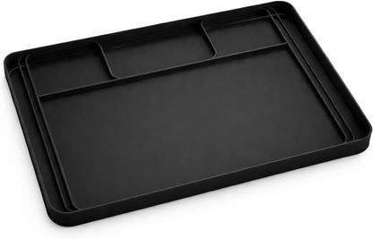 Under Sink Mat for Kitchen Waterproof, 34x22 Inches with Smaller Cut - Flexible Silicone Under Sink Liner, Kitchen Bathroom Cabinet Organizer for Drips Leaks (Grey, 34" L x 22" or Smaller)