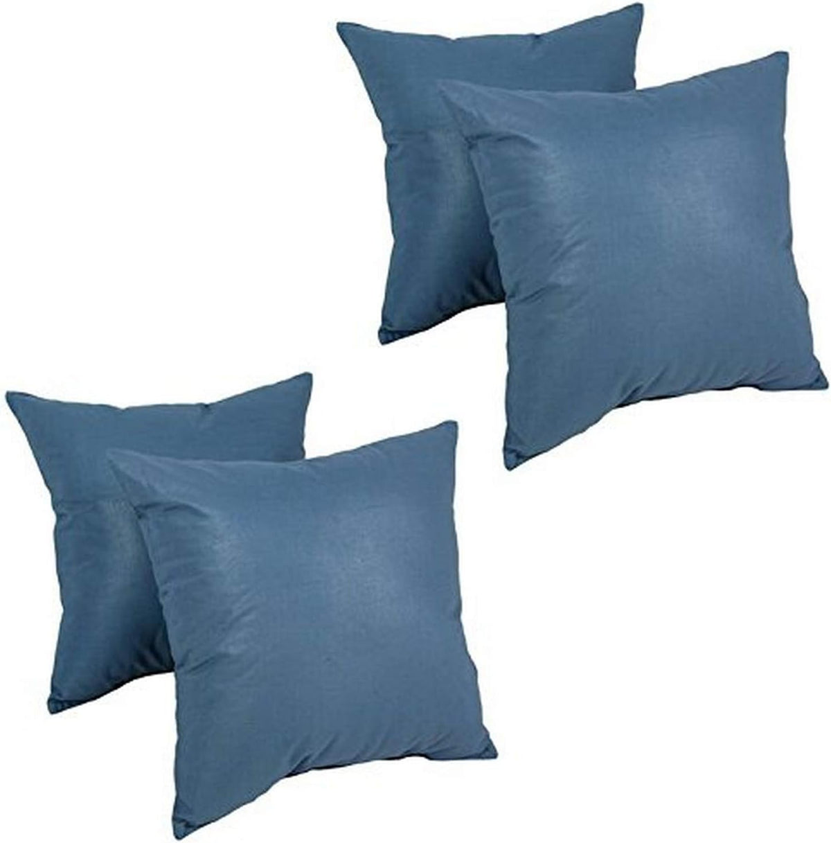 Square Knife-Edge Chintz Throw Pillow, 20", Salmon 4 Count