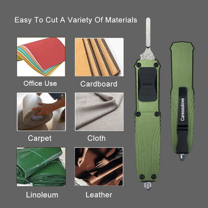 Utility Knife, EDC Retractable Scalpel Knife | Cool Auto Retractable Utility Knife, Automatic Box Cutter with 10PCS #23 and 3PCS 0.4mm thick #60 Scalpel Blades