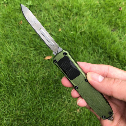 Utility Knife, EDC Retractable Scalpel Knife | Cool Auto Retractable Utility Knife, Automatic Box Cutter with 10PCS #23 and 3PCS 0.4mm thick #60 Scalpel Blades
