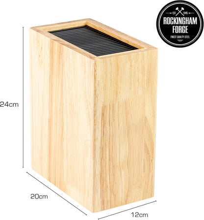 Universal Upright Knife Block Holder for 20 Knives Blades Up to 20cm Long, Matt Black