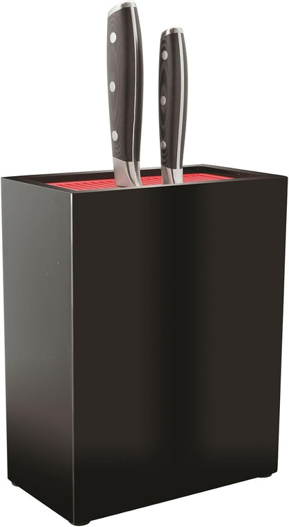 Universal Upright Knife Block Holder for 20 Knives Blades Up to 20cm Long, Matt Black