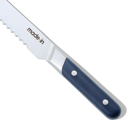 Cookware - 9" Bread Knife France - Full Tang with Harbour Blue Handle