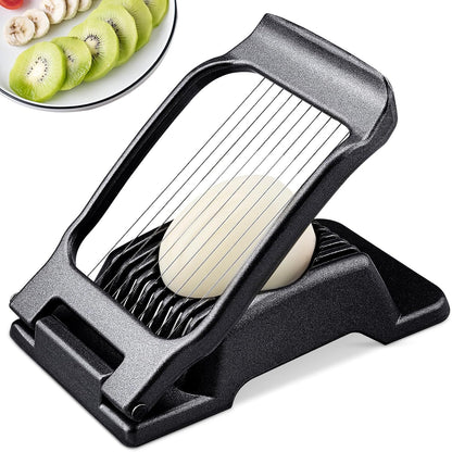 Egg Slicer for Hard Boiled Eggs, Heavy Duty Aluminium Fruit Slicer | Stainless Steel Wires, Egg Cutter For Egg Mushroom Strawberry Soft Fruit, Dishwasher Safe, Easy to Clean