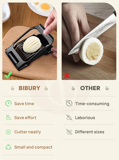 Egg Slicer for Hard Boiled Eggs, Heavy Duty Aluminium Fruit Slicer | Stainless Steel Wires, Egg Cutter For Egg Mushroom Strawberry Soft Fruit, Dishwasher Safe, Easy to Clean