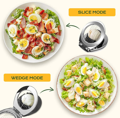 Egg Slicer for Hard Boiled Eggs, Heavy Duty Aluminium Fruit Slicer | Stainless Steel Wires, Egg Cutter For Egg Mushroom Strawberry Soft Fruit, Dishwasher Safe, Easy to Clean