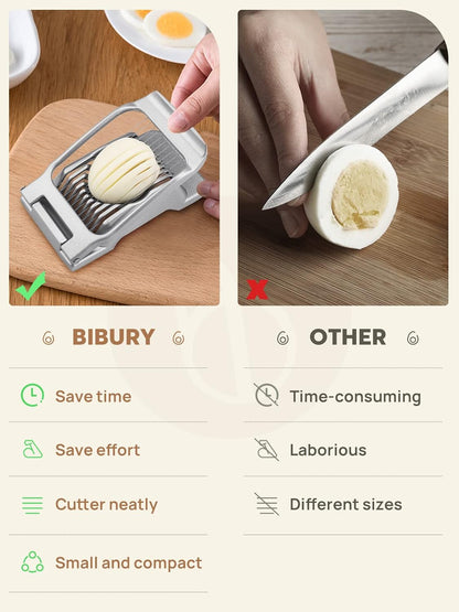 Egg Slicer for Hard Boiled Eggs, Heavy Duty Aluminium Fruit Slicer | Stainless Steel Wires, Egg Cutter For Egg Mushroom Strawberry Soft Fruit, Dishwasher Safe, Easy to Clean