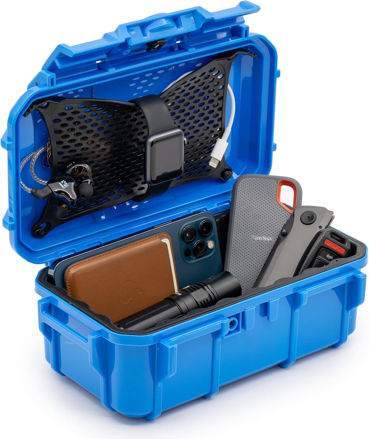 Evergreen 57 Waterproof Dry Box Protective Case - Travel Safe/Mil Spec/USA Made - for Cameras, Phones, Ammo Can, Camping, Hiking, Boating, Water Sports, Knives, & Survival (Red)