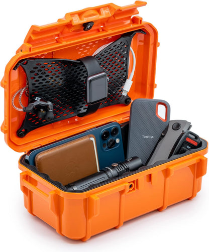 Evergreen 57 Waterproof Dry Box Protective Case - Travel Safe/Mil Spec/USA Made - for Cameras, Phones, Ammo Can, Camping, Hiking, Boating, Water Sports, Knives, & Survival (Red)