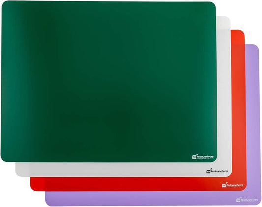 RW Base 24 Inch x 18 Inch Flexible Cutting Boards, 1 Includes 4 Mats Cutting Mats For Cooking - Dishwashable, Assorted Colors, Plastic Cutting Board Set, For Kitchen
