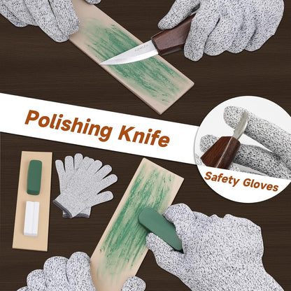 Wood Carving Kit, 17Pcs Wood Carving Tools, Professional Whittling Knife Set, Wooden Hand Knives with Sheath & Deluxe Leather Roll Bag for Beginners Adults & Starter Woodworking