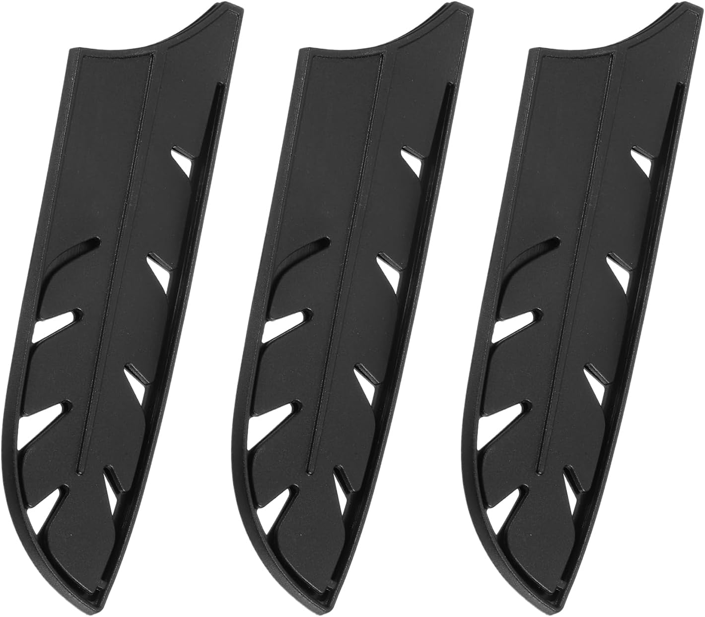 2Pcs Knife Cover Sleeves Blade Edge Guards for 7" Santoku Knife Blade Edge Protector Universal Knife Sheath for Kitchen, Black