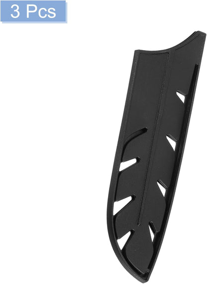 2Pcs Knife Cover Sleeves Blade Edge Guards for 7" Santoku Knife Blade Edge Protector Universal Knife Sheath for Kitchen, Black