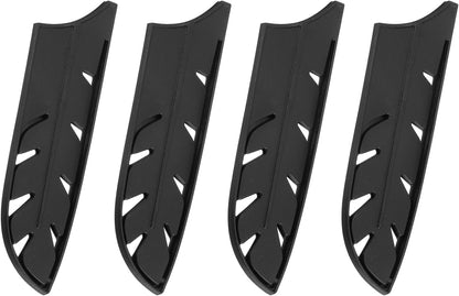 2Pcs Knife Cover Sleeves Blade Edge Guards for 7" Santoku Knife Blade Edge Protector Universal Knife Sheath for Kitchen, Black