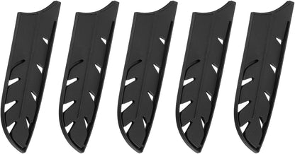 2Pcs Knife Cover Sleeves Blade Edge Guards for 7" Santoku Knife Blade Edge Protector Universal Knife Sheath for Kitchen, Black