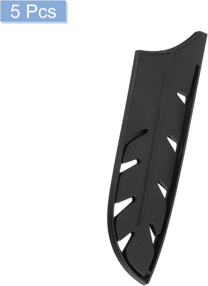 2Pcs Knife Cover Sleeves Blade Edge Guards for 7" Santoku Knife Blade Edge Protector Universal Knife Sheath for Kitchen, Black