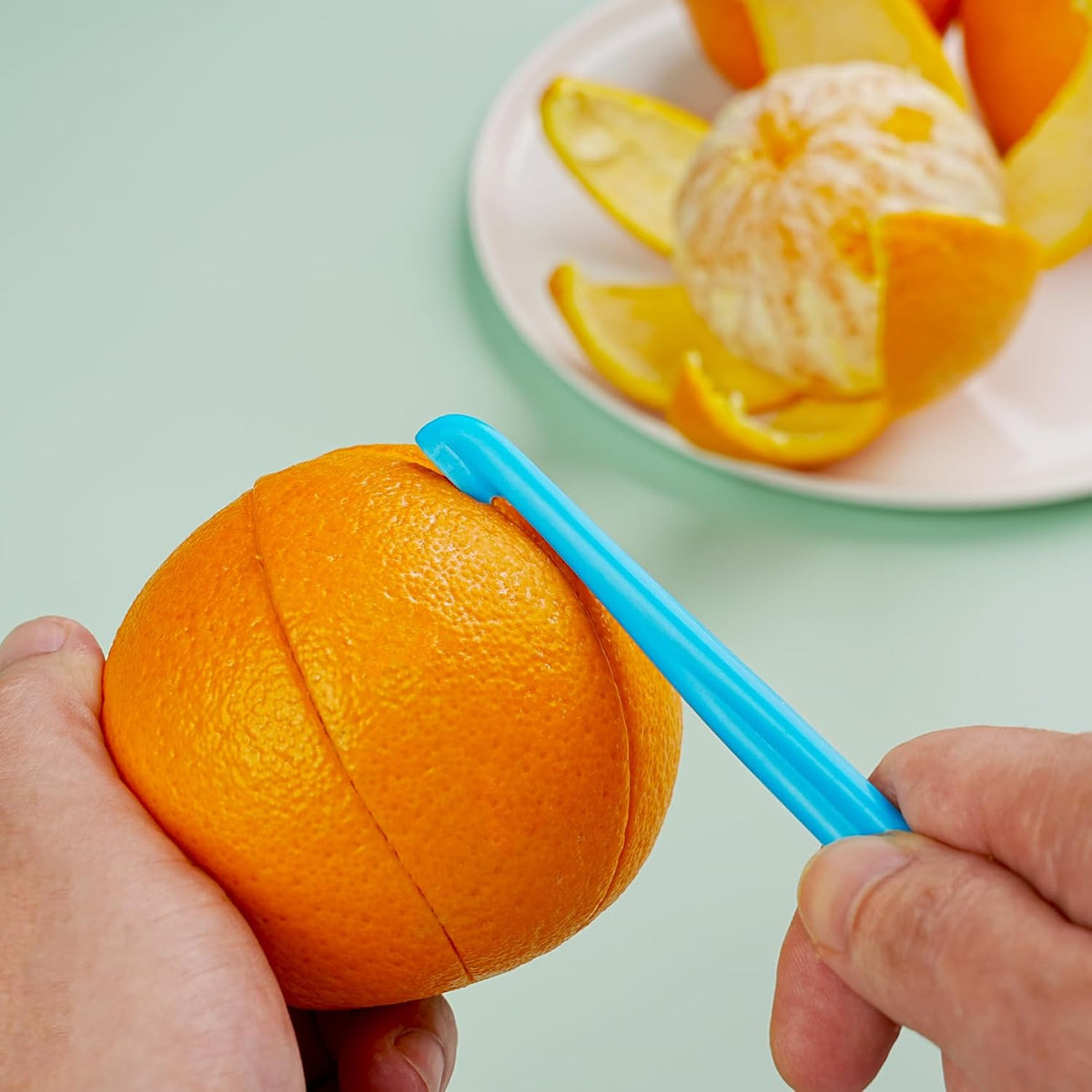 6 Orange Peeler Set Orange Peeler Easy Open Citrus Lemon Citrus Peeler Cutter Vegetable Slicer Fruit Tools Kitchen Gadgets(Black)