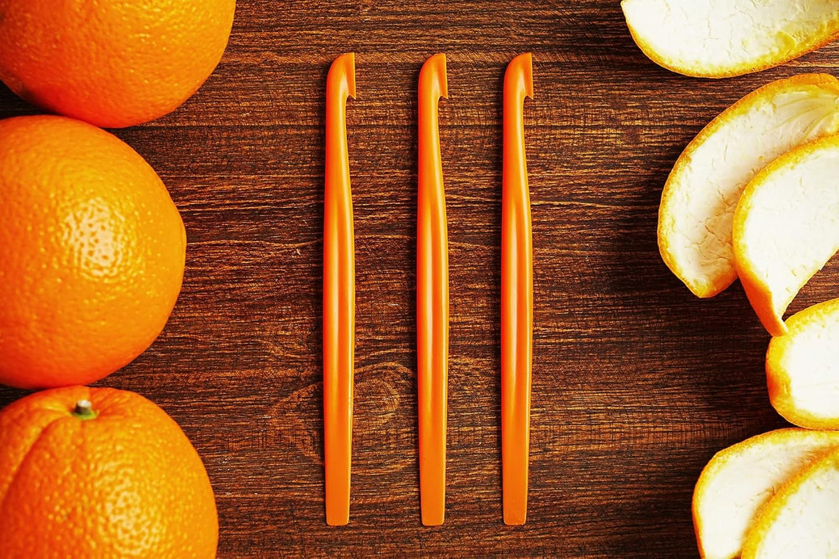 6 Orange Peeler Set Orange Peeler Easy Open Citrus Lemon Citrus Peeler Cutter Vegetable Slicer Fruit Tools Kitchen Gadgets(Black)