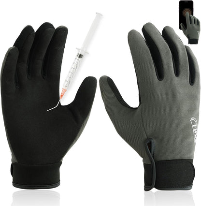 Level 5 Puncture Resistant Work Gloves, Level 2 Needle Resistant, L | Weightless Comfort, Breathable, Touchscreen, Grip Enhanced, Innovative Safety Gloves for Gardening, Carving, Fishing