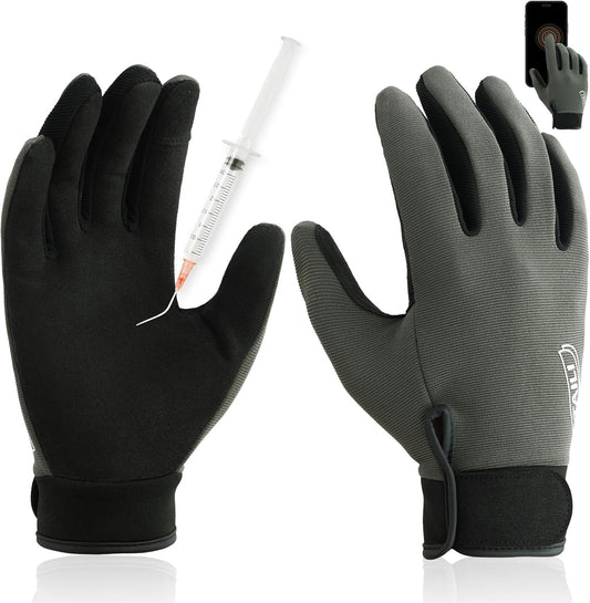 Level 5 Puncture Resistant Work Gloves, Level 2 Needle Resistant, L | Weightless Comfort, Breathable, Touchscreen, Grip Enhanced, Innovative Safety Gloves for Gardening, Carving, Fishing