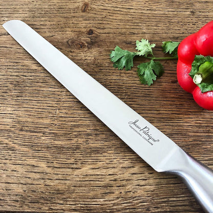 Stainless Steel Chopaholic Chef Ham & Salmon Slicer | Sharp Professional Kitchen Meat and Fish Carving Knife - 10"