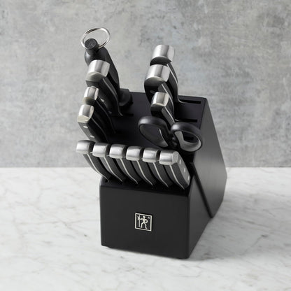 Premium Quality 15-Piece Knife Set with Block, Razor-Sharp, German Engineered Knife Informed by over 100 Years of Masterful Knife Making, Lightweight and Strong, Dark Brown