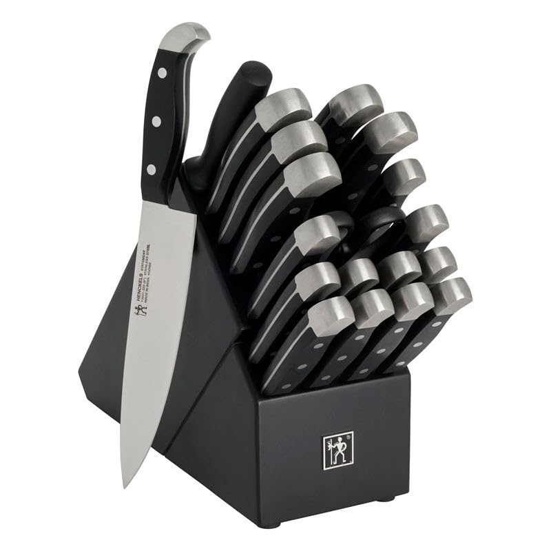 Premium Quality 15-Piece Knife Set with Block, Razor-Sharp, German Engineered Knife Informed by over 100 Years of Masterful Knife Making, Lightweight and Strong, Dark Brown