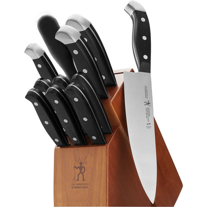 Premium Quality 15-Piece Knife Set with Block, Razor-Sharp, German Engineered Knife Informed by over 100 Years of Masterful Knife Making, Lightweight and Strong, Dark Brown