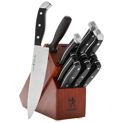 Premium Quality 15-Piece Knife Set with Block, Razor-Sharp, German Engineered Knife Informed by over 100 Years of Masterful Knife Making, Lightweight and Strong, Dark Brown