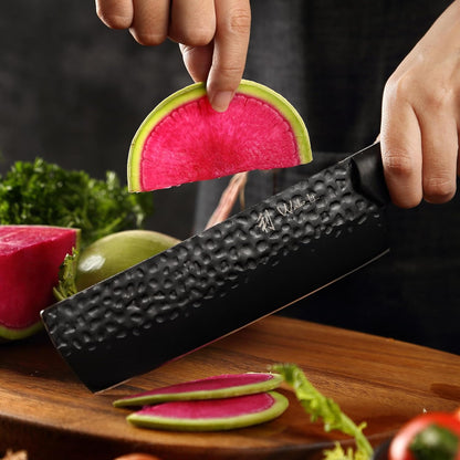 Yugen Nakiri Knife – 7.1-Inch Professional Japanese Vegetable Knife | 5Cr15MoV Stainless Steel Blade with Black Titanium Coating | Ergonomic G10 Handle | Premium Kitchen Knife in Gift Box
