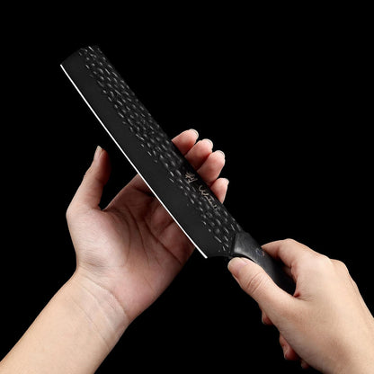 Yugen Nakiri Knife – 7.1-Inch Professional Japanese Vegetable Knife | 5Cr15MoV Stainless Steel Blade with Black Titanium Coating | Ergonomic G10 Handle | Premium Kitchen Knife in Gift Box