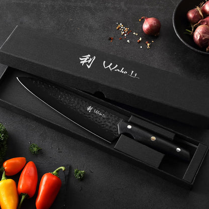 Yugen Nakiri Knife – 7.1-Inch Professional Japanese Vegetable Knife | 5Cr15MoV Stainless Steel Blade with Black Titanium Coating | Ergonomic G10 Handle | Premium Kitchen Knife in Gift Box