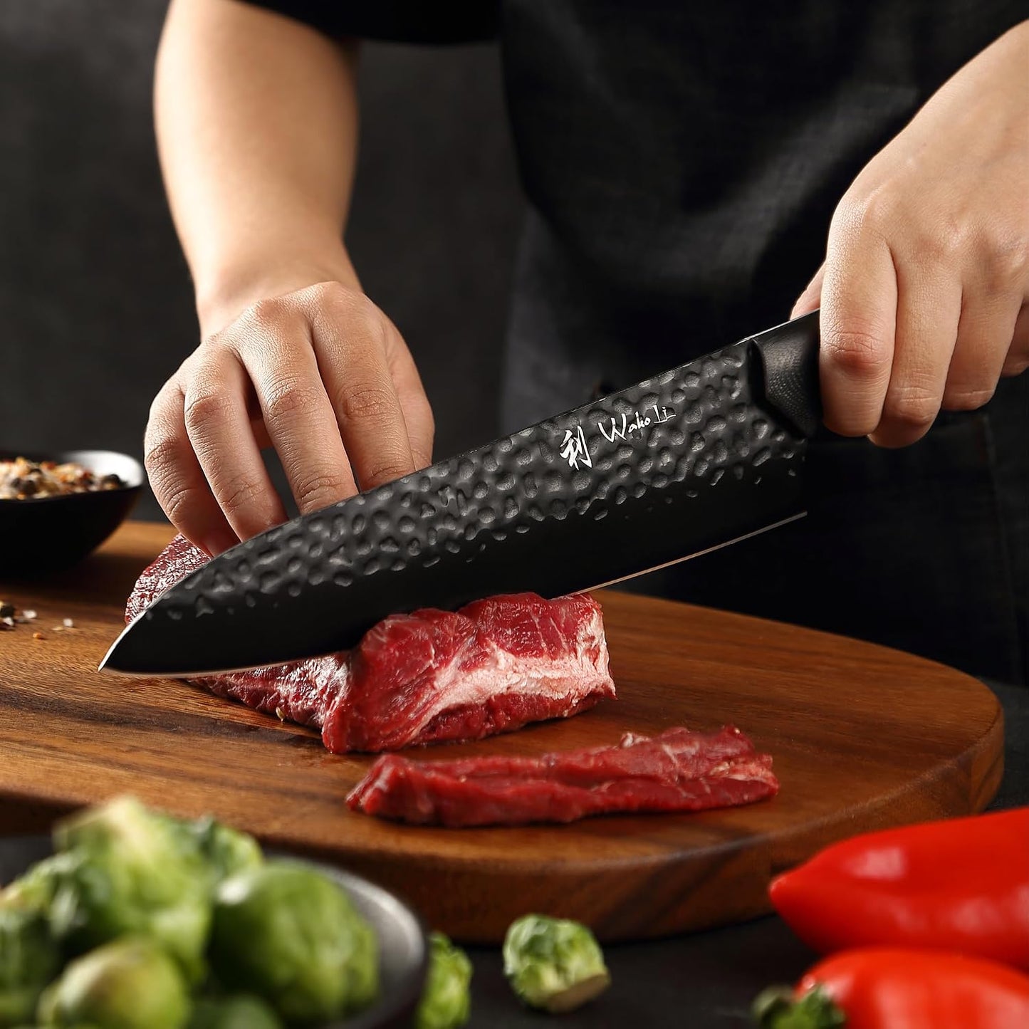 Yugen Nakiri Knife – 7.1-Inch Professional Japanese Vegetable Knife | 5Cr15MoV Stainless Steel Blade with Black Titanium Coating | Ergonomic G10 Handle | Premium Kitchen Knife in Gift Box