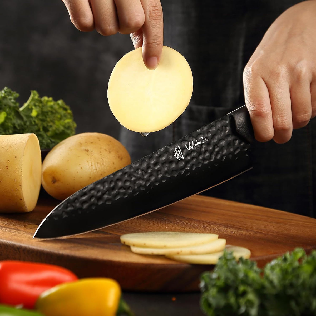Yugen Nakiri Knife – 7.1-Inch Professional Japanese Vegetable Knife | 5Cr15MoV Stainless Steel Blade with Black Titanium Coating | Ergonomic G10 Handle | Premium Kitchen Knife in Gift Box