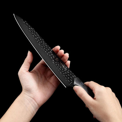 Yugen Nakiri Knife – 7.1-Inch Professional Japanese Vegetable Knife | 5Cr15MoV Stainless Steel Blade with Black Titanium Coating | Ergonomic G10 Handle | Premium Kitchen Knife in Gift Box