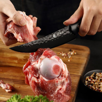 Yugen Nakiri Knife – 7.1-Inch Professional Japanese Vegetable Knife | 5Cr15MoV Stainless Steel Blade with Black Titanium Coating | Ergonomic G10 Handle | Premium Kitchen Knife in Gift Box