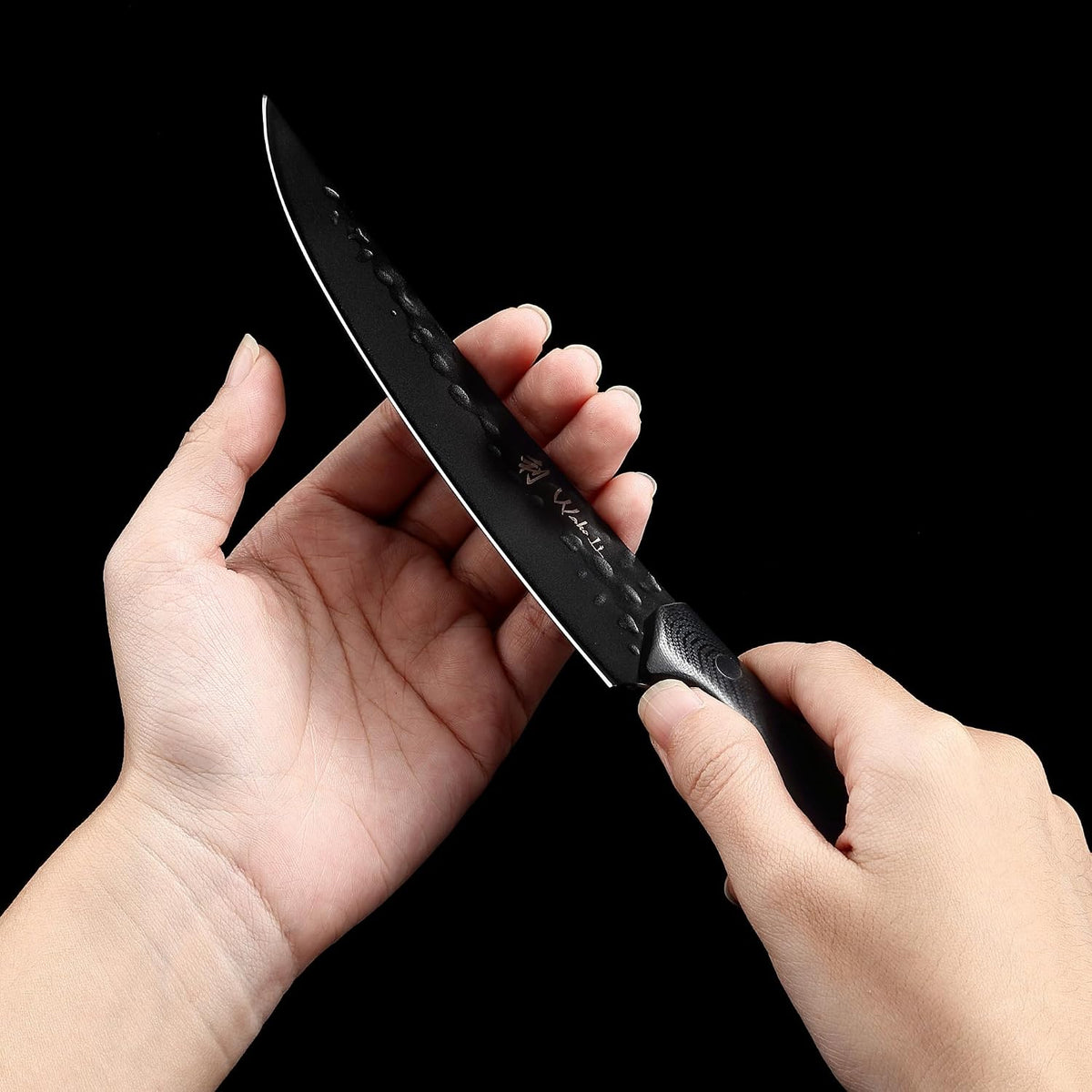 Yugen Nakiri Knife – 7.1-Inch Professional Japanese Vegetable Knife | 5Cr15MoV Stainless Steel Blade with Black Titanium Coating | Ergonomic G10 Handle | Premium Kitchen Knife in Gift Box